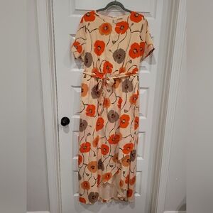 Roolee Orange High Low Dress, Size XL